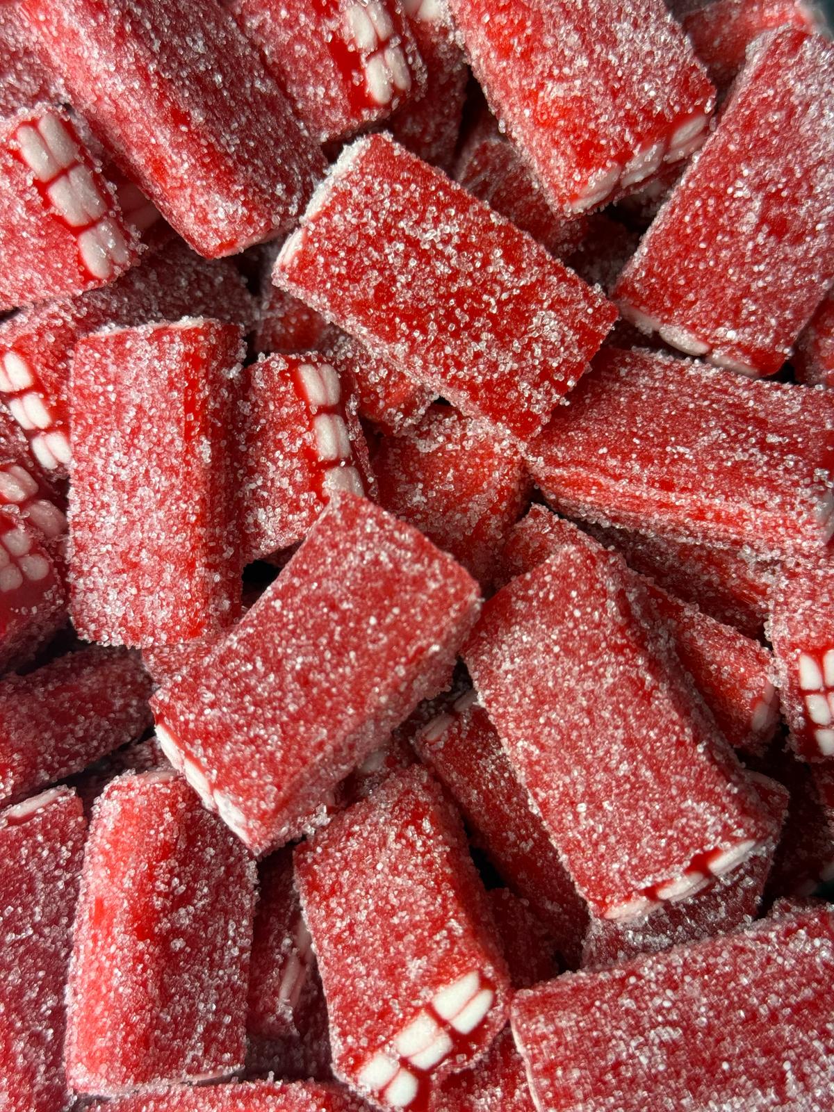 🍟 Bonbons Frites Fourrées Fraise (100g)